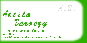 attila daroczy business card